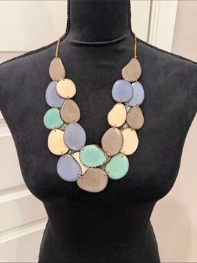 Multi-Color  Disc Statement Necklace - Women Jewelry